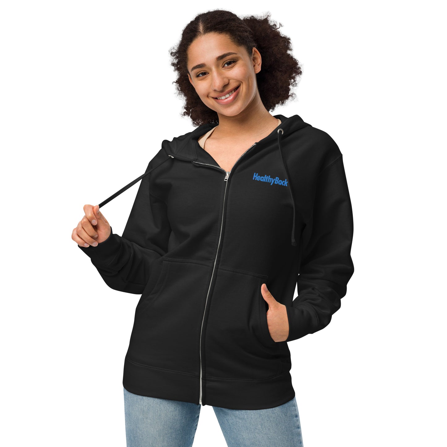 Unisex Fleece Zip Up Hoodie